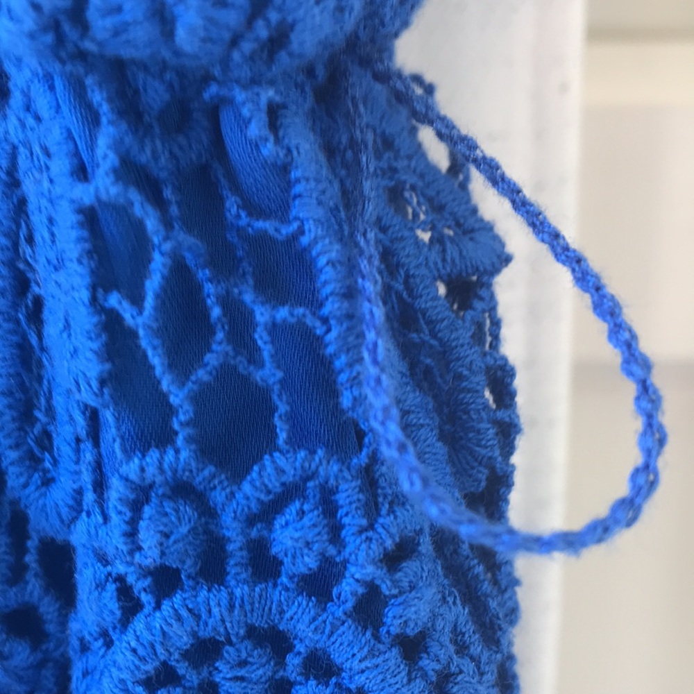 Lace dress w lining 10 Rich Royal Blue sleeveless formal ?NWT - Picture 8 of 12